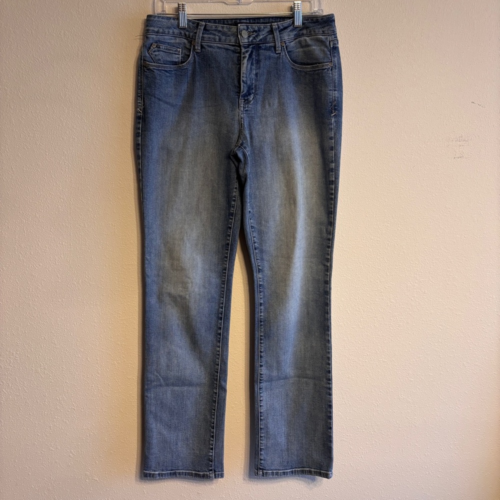 NYDJ Straight Leg Women’s Jeans in Classic Blue Medium Wash SZ 10